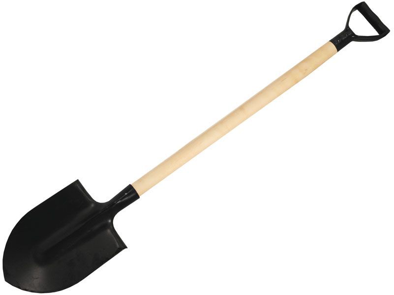 Pointed Digging Shovel: Your reliable helper for all types of earthmoving work!